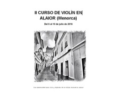 II CURSO DE VIOLÍN EN ALAIOR (MENORCA)