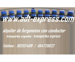 Alquiler furgonetas con conductor : transporte carga