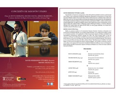 David Hernando // Rafael Salas. Saxofón y piano.