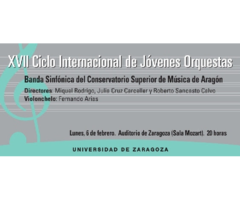 Banda Sinfónica del Conservatorio Superior de Aragón inaugura el XVII Ciclo Internacional de Jóvenes