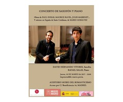 David Hernando Vitores - Rafael Salas - Saxofón y piano - Museo del Romanticismo