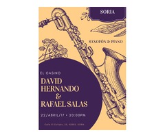 David Hernando & Rafael Salas en SORIA: Saxofón y piano.