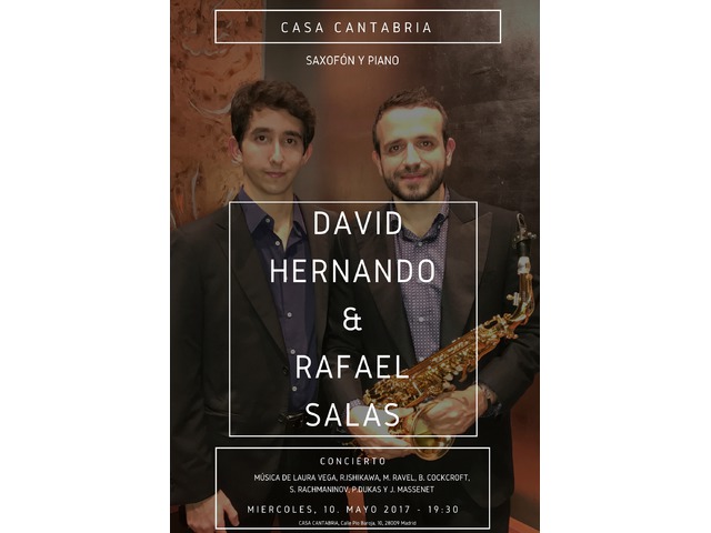 David Hernando & Rafael Salas - Casa Cantabria - Concierto Saxofón y piano.