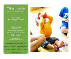 TALLER GRATUITO DE MÚSICA PARA 0 A 3 AÑOS