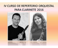 IV CURSO DE REPERTORIO ORQUESTAL PARA CLARINETE 2016