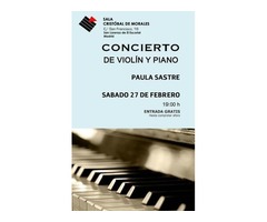 Concierto de violín y piano, por Paula Sastre